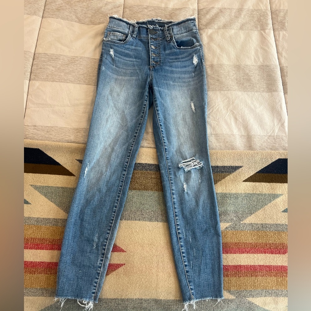 Kut by the Kloth Distressed Blue Jeans